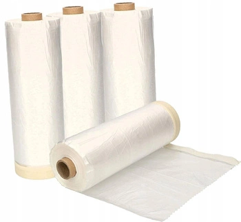 Folie de vopsire 195x33 prelată de protecție cu bandă adezivă - 4 buc.