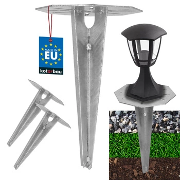 Bază pentru lumini de grădină înfiptă în pământ ancoră 190 mm set de 2 buc.
