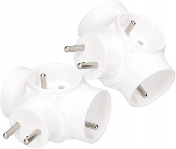 Tief tee splitter 3 prize de legare la pământ - 2 buc.