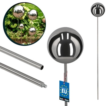 Minge decorativă de grădină pe vârf oțel efect oglindă 115 cm