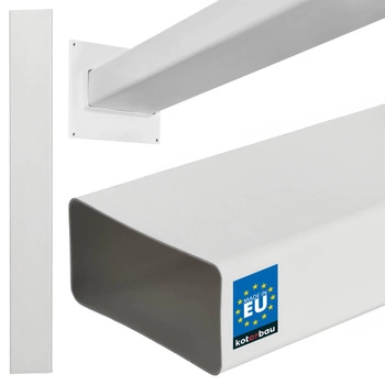 Conductă de ventilație pentru cabluri plate 120x60 alb 100cm