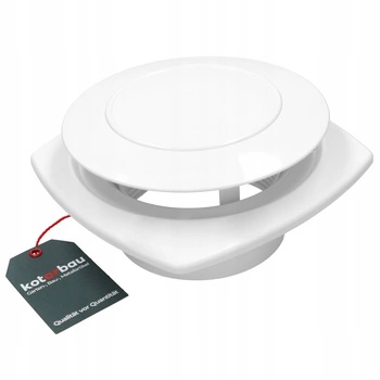 Ventilație de evacuare anemostat alb 125 plastic