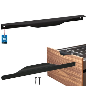 Mâner pentru mobilă modern aluminiu negru mat 256 mm