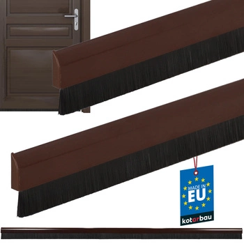 Bandă etanșare sub ușă maro 25 mm 1 m set de 2 buc.