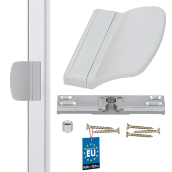 Zăvor de balcon cu mâner cenușă