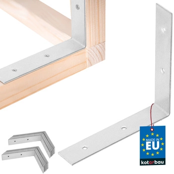 Colțar dulgheresc inoxidabil galvanizat 100x100x20 mm set de 25 buc.