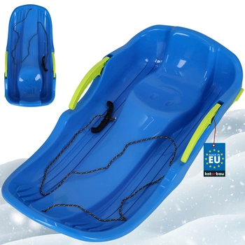 Sănii cu frână și șnur de coborâre albastre 79 cm