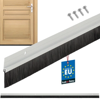 Bandă periată garnitură sub ușă albă 24 mm 1 m