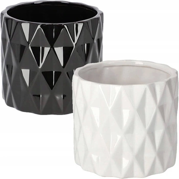 Set de 2 capace de ceramică cu 2 gogoși cilindru ⌀12 cm