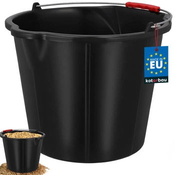 Galeată cu evacuare și pâlnie 15 l constructivă strong - Culoare negru