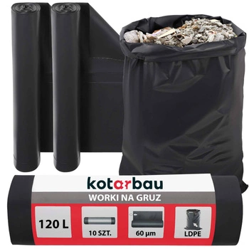 Saci de folie pentru moloz gunoi 120 l set de 2 buc.