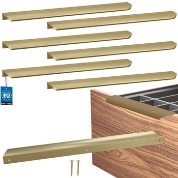 Mâner mobilier aluminiu auriu mat 320/340 mm set de 6 buc.