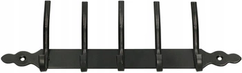 5-hook haine de perete rack de perete metal negru