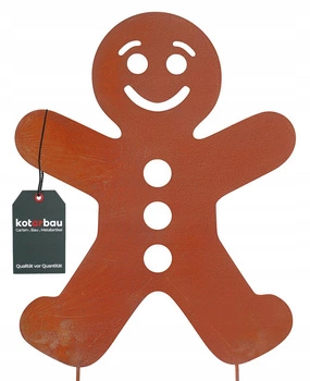 Figurină om grădină ornament metal rugină