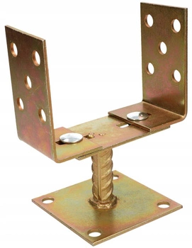 Bază stâlp prindere 0-125 mm cotă pe soclu - Culoare aurie