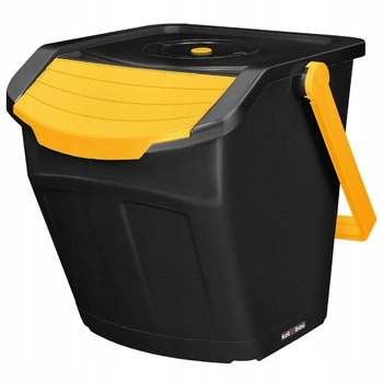Coș de colectare selectivă a deșeurilor galben 25l