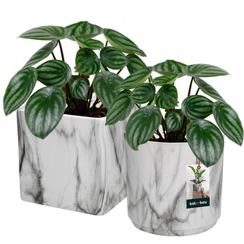 Vas de flori din marmură ceramică 12 cm set de 2 buc.