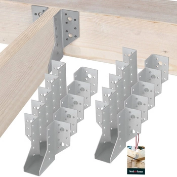 Cârlig pentru grinzi din lemn tâmplărie căpriori 40x110 mm set de 10 buc.