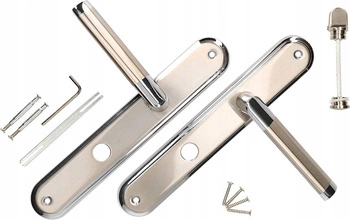 Mâner de ușă nichel-cromat 72mm lung scutcheon wc