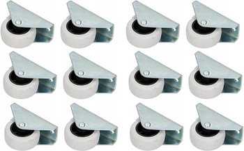 Rotiță de mobilă cauciucată fixă 40 mm cu role rigide - 12 buc.