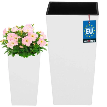 Ghiveci 198x198x378 mm urbi square white with insert