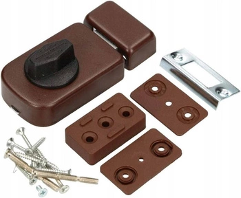 Ușă suspendată cu zăvor 60mm maro