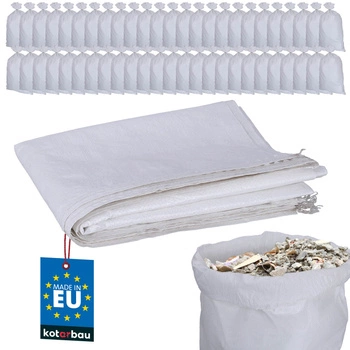 Sac din polipropilenă pentru moloz nisip făină 50 kg 60x105 cm set de 50 buc.