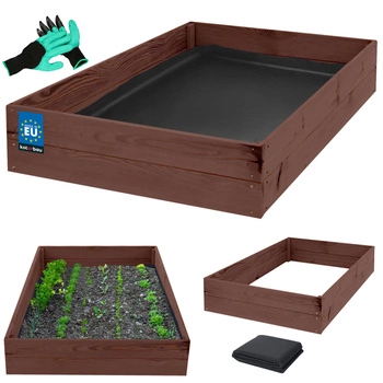 Cutie de legume din lemn ierburi creștere maro 140x80x18 cm