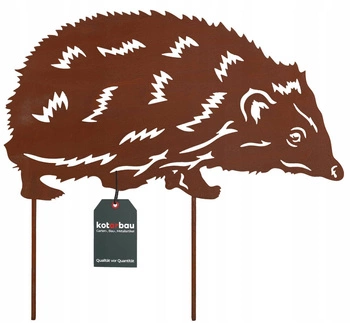 Figurină arici ornament metalic ornament grădină rugină