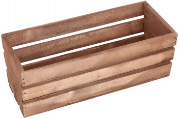 Cutie de flori de balcon din lemn pentru plante aromatice maro 40 cm