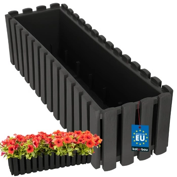 Ghiveci cutie pentru balcon balustradă rustic gri 600 mm