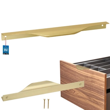 Mâner pentru mobilă modern aluminiu aur mat 192 mm