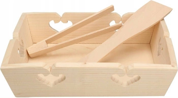 Set de bucătărie din lemn pentru micul dejun tavă mare