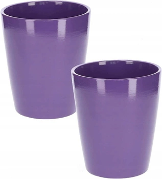 Ghiveci de flori din ceramică 12 cm mov - 2 buc.