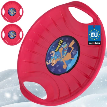 Sănii pentru alunecat pe zăpadă roz 60 cm set 2 buc.