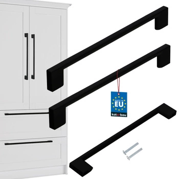 Mâner mobilier clasic modern negru mat 192 mm set de 2 buc.