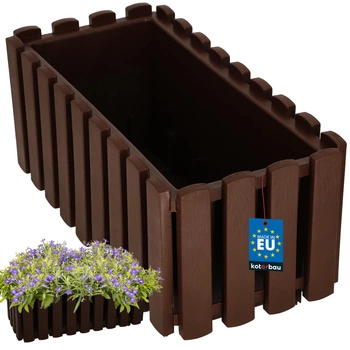 Ghiveci cutie pentru balcon balustradă rustic maro 400 mm