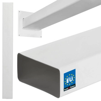 Conductă de ventilație pentru cabluri plate 110x55 alb 100cm