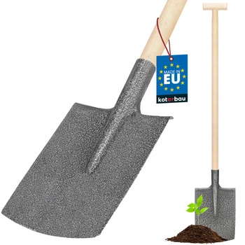 Lopată lopată lopată metalică cu mâner de lemn