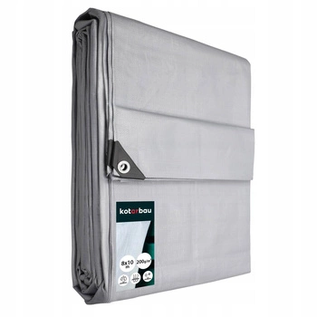 Prelată protectoare rezistentă groasă universală argintie 200 g/m2 8x10 m