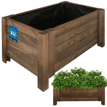 Ghiveci din lemn cutie de grădină pentru flori plante 60x39 cm - Culoare maro
