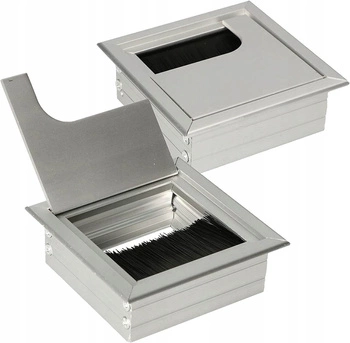 Cable crossover aluminium cable suctions silver 80x80 mm - set de 2 piețe.