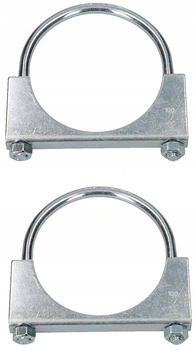 Clemă țeavă consolă fi 100 mm oțel set de 2 buc.