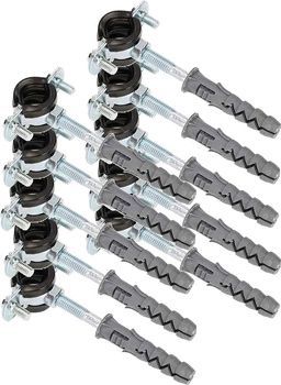 Clemă pentru țevi de 3/8" cu mâner de cauciuc - 10 buc.