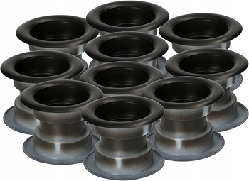 Manșon pentru uși tub ventilat - 10 buc. - Culoare negru mat