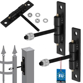 Balamale cu unsoare înșurubate negru fi 10 mm set de 2 buc.