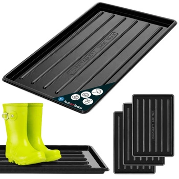 Tavă de scurgere pentru încălțăminte 45x30 cm set 3 buc. – Culoare neagră