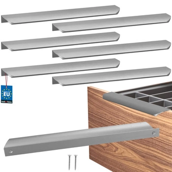 Mâner mobilier aluminiu argintiu 256/276 mm set de 6 buc.