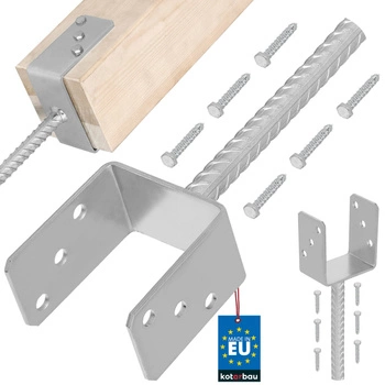 Bază pentru stâlp cu bară în u pentru încorporare 90 mm