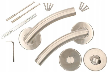 Set de mânere de ușă 130mm inox wc escutcheon